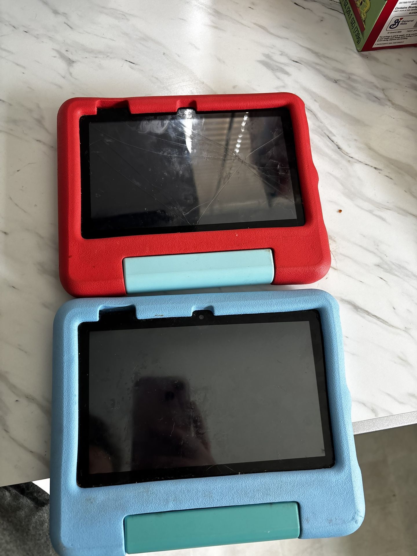 📱 2 Amazon Fire 7 Kids Edition Tablets – Blue & Red $50 for both – Pickup Only