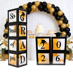 Attention Centerville Grads!  2026 Grad Decorations (Set of 4 Boxes with 20pcs Balloons and Letters), NEW