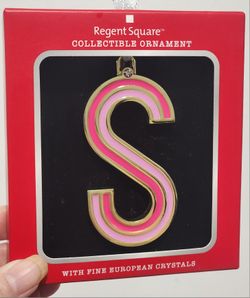 Regent Square "S" Collectible Ornament BNIP 