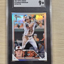 2023 Topps Chrome Gunnar Henderson Rookie Card SGC 9 