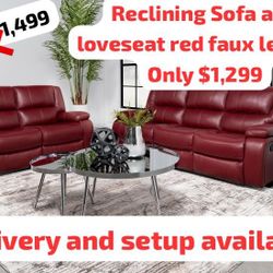 Reclining Sofa And Loveseat