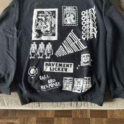 Obey Black Crew Neck Graphic Designs
