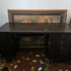 West Elm Modern Desk – Solid & Spacious – Top Detaches for Easy Moving