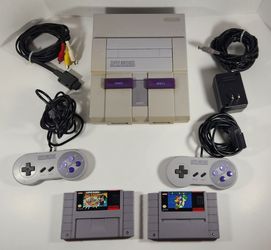 NINTENDO SNES SUPER NINTENDO WITH 2 GAMES
