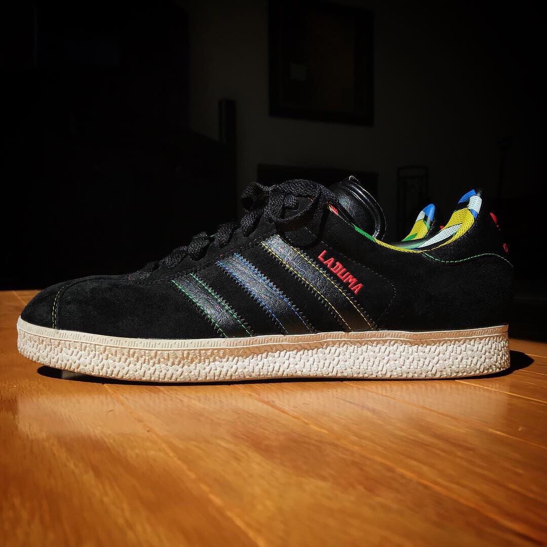 adidas gazelle silver green womens Limited edition Oasis The Masterplan inspired Black Adidas custom Gaze –  Sneakcustomtrainers.com main image 1