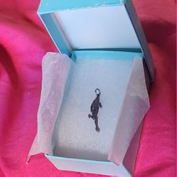 TIFFANY & Co. 925 Silver Nike Marathon Run/Runner Pendant Necklace 2005 In Vintage Tiffany & Co Blue Box  RARE!