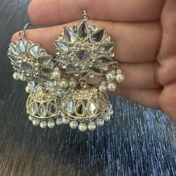Pakistani / Indian silver Jhumkay