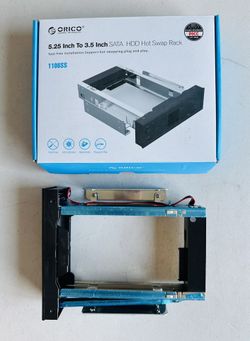 New ORICO 5.25 Trayless Hot Swap Mobile Rack CD-ROM 3.5 inch Internal SATA Hard Drive SSD Adapter-1106SS