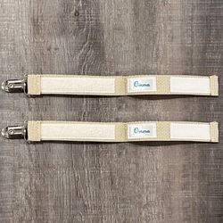 New Set of 2 Baby & Toddler Toy & Binkie Leash With Clip & Hook & Loop Closure