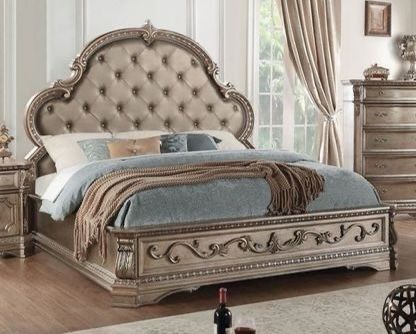 Brand New Antique Champagne Bed