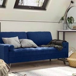 2 Seater Sofa, Couch with Velvet Fabric