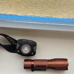 Coast Voice Activated Head Lamp And Mossy Oak Flashlight 