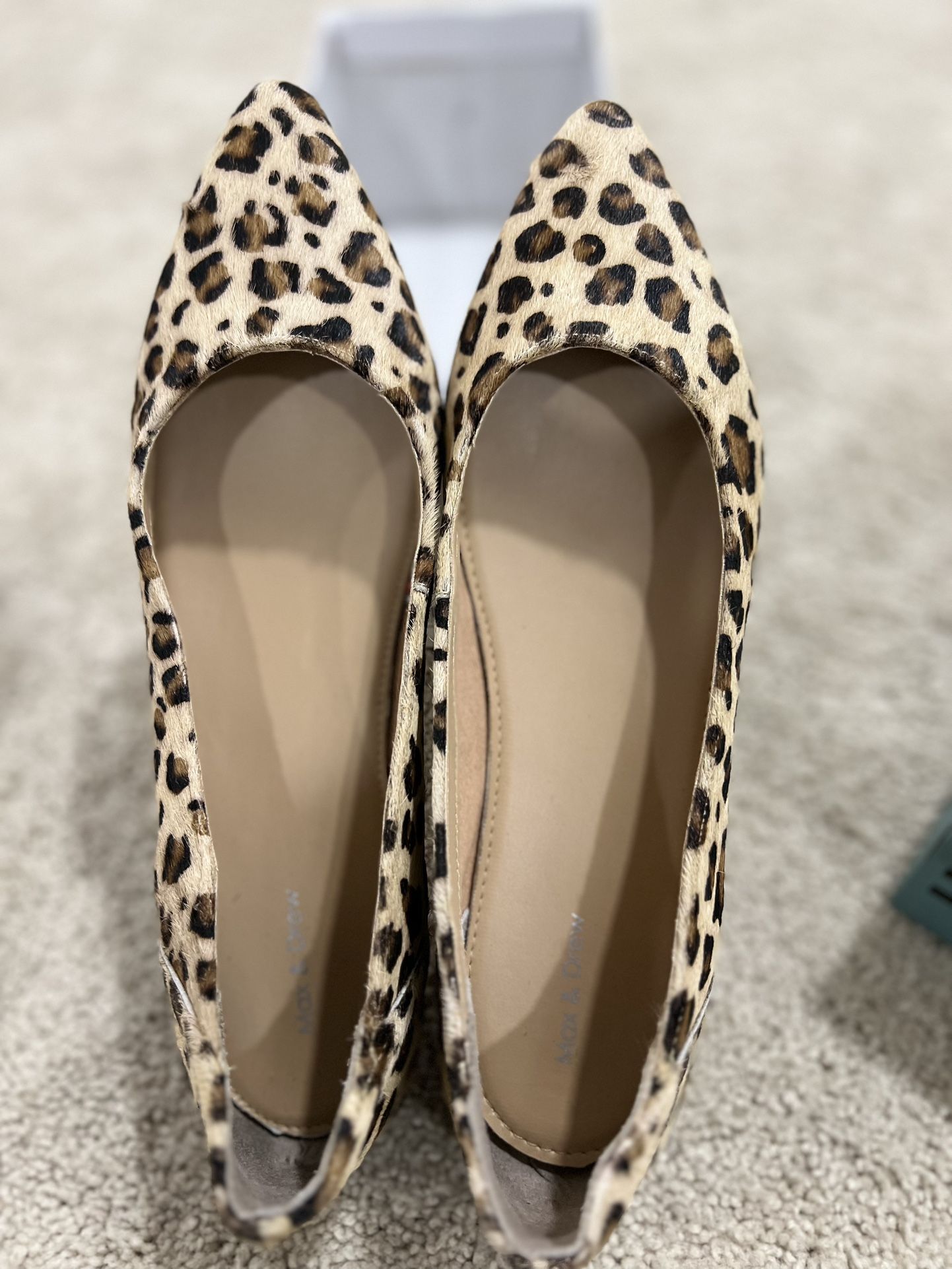 Women’s Size 10 BRAND NEW leopard printed cut shoes