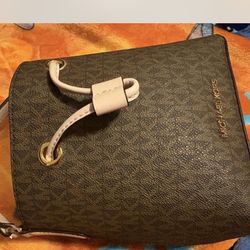  MICHAEL KORS Bucket Bag Crossbody Brown Shoulder Bag