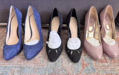 Lot of 3 women’s pumps, Zara, Charles David, Suede