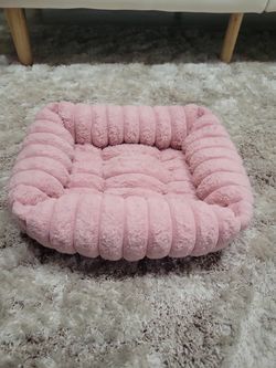 Pink dog bed