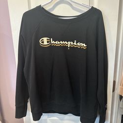 Champion Black and Gold Sweatshirt