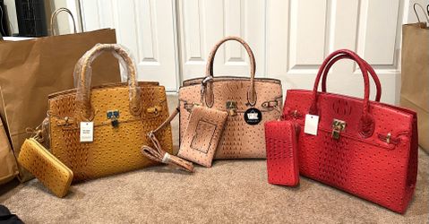 Leather Bag And Wallet  Set 