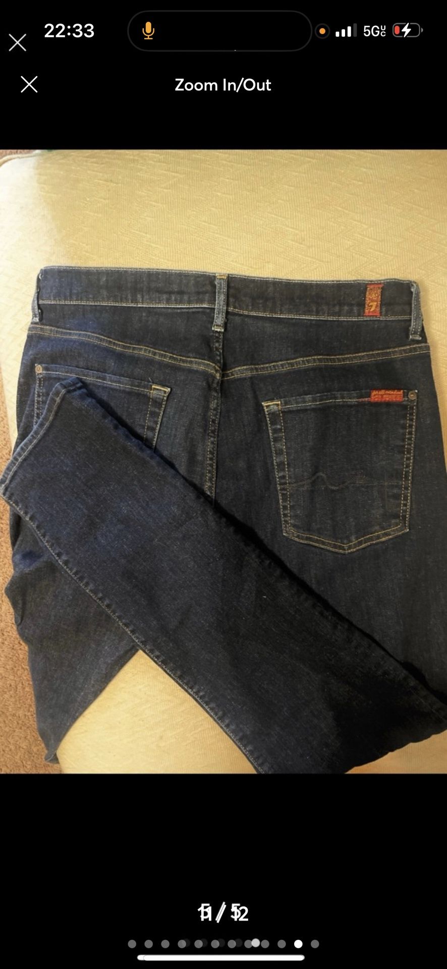 7 for all mankind women's jeans size 33 • LIKE NEW •