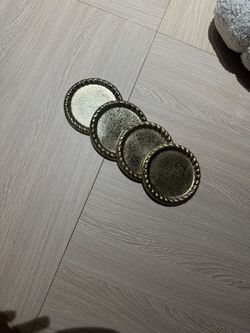 Set Of 4 Gold Coasters 