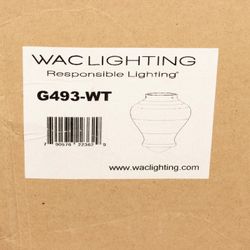  WAC Lighting G493-WT Shade + QP-LED403-DB Quick Connect LED Module New   🏷️ Brand: WAC Lighting   🔧 Model Numbers  • Shade: G493-WT  • LED Module: 