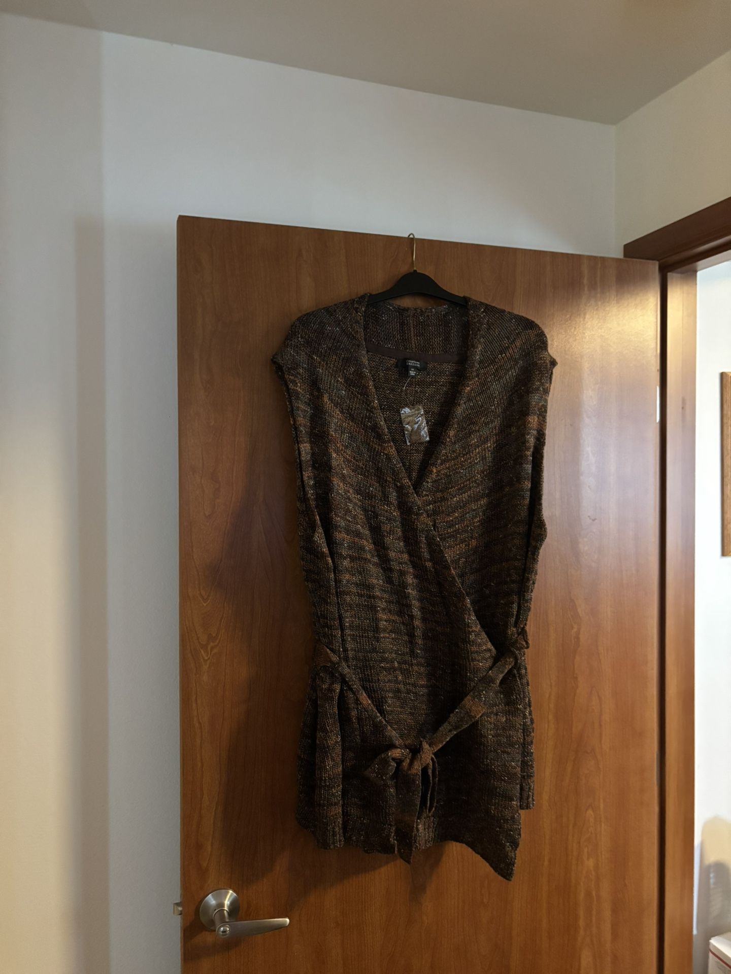 Christina Ehrlich; Sleeveless Sweater Vest w/ Belt 3XL