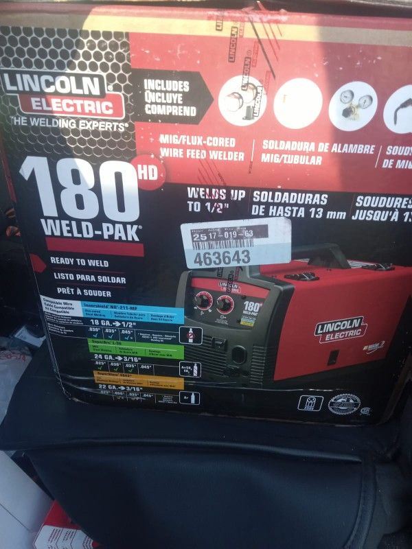 Lincoln Electric
Weld-Pak 180 Amp MIG Flux-Core Wire Feed Welder, 230V, Aluminum Welder with Spool Gun sold separately