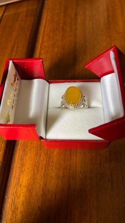 Ladies Silver and Agate Ring