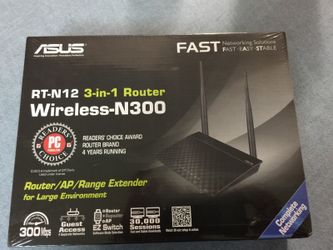ASUS 3 in 1 N300 Wireless Router Brand new