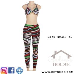 GODIVA’S PRISM GLOW HALTER & LEGGING SET