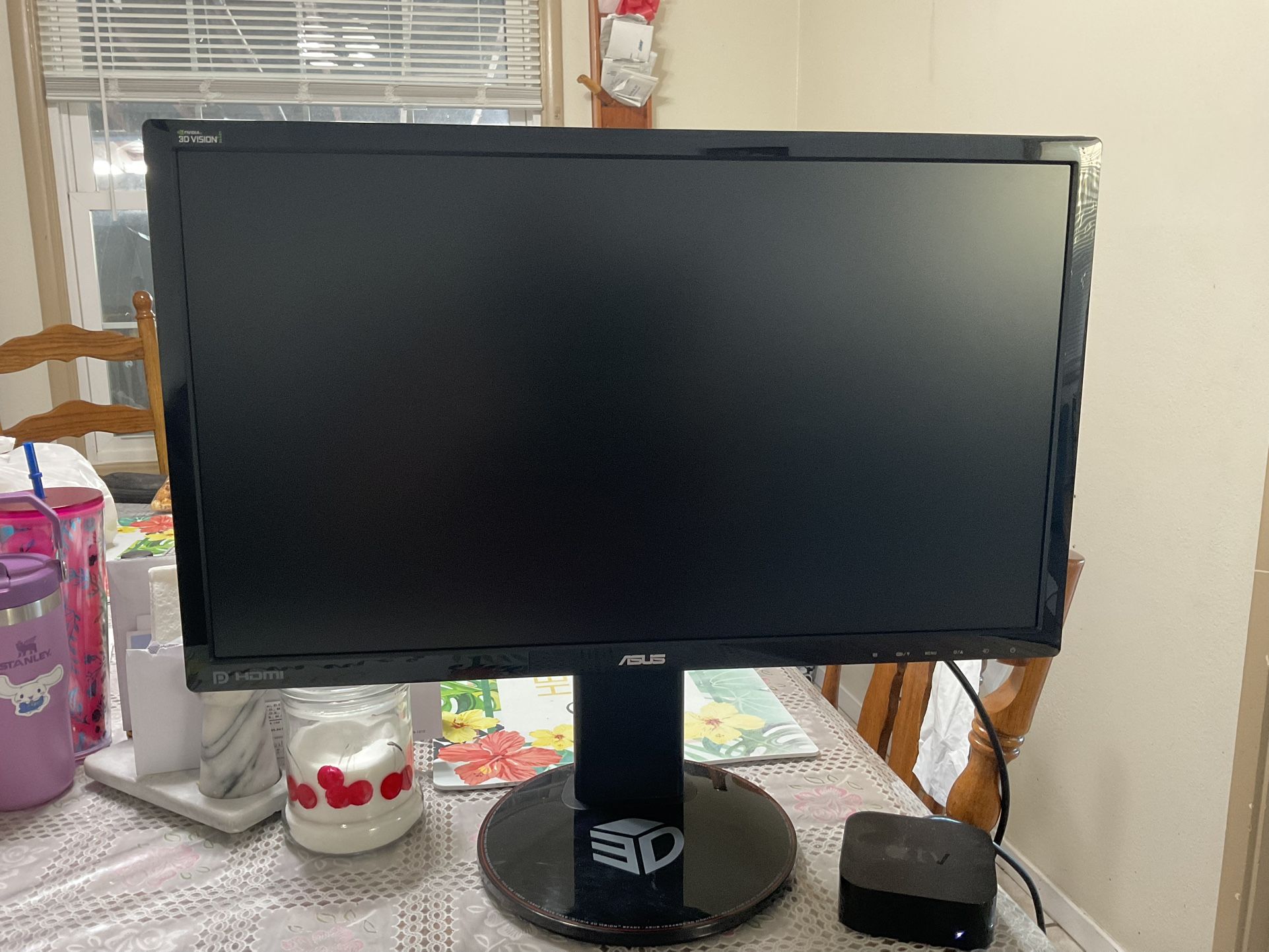 ASUS VG248QE Gaming Monitor -24" FHD (1920x1080) , 1ms, 144Hz, 3D Vision Ready