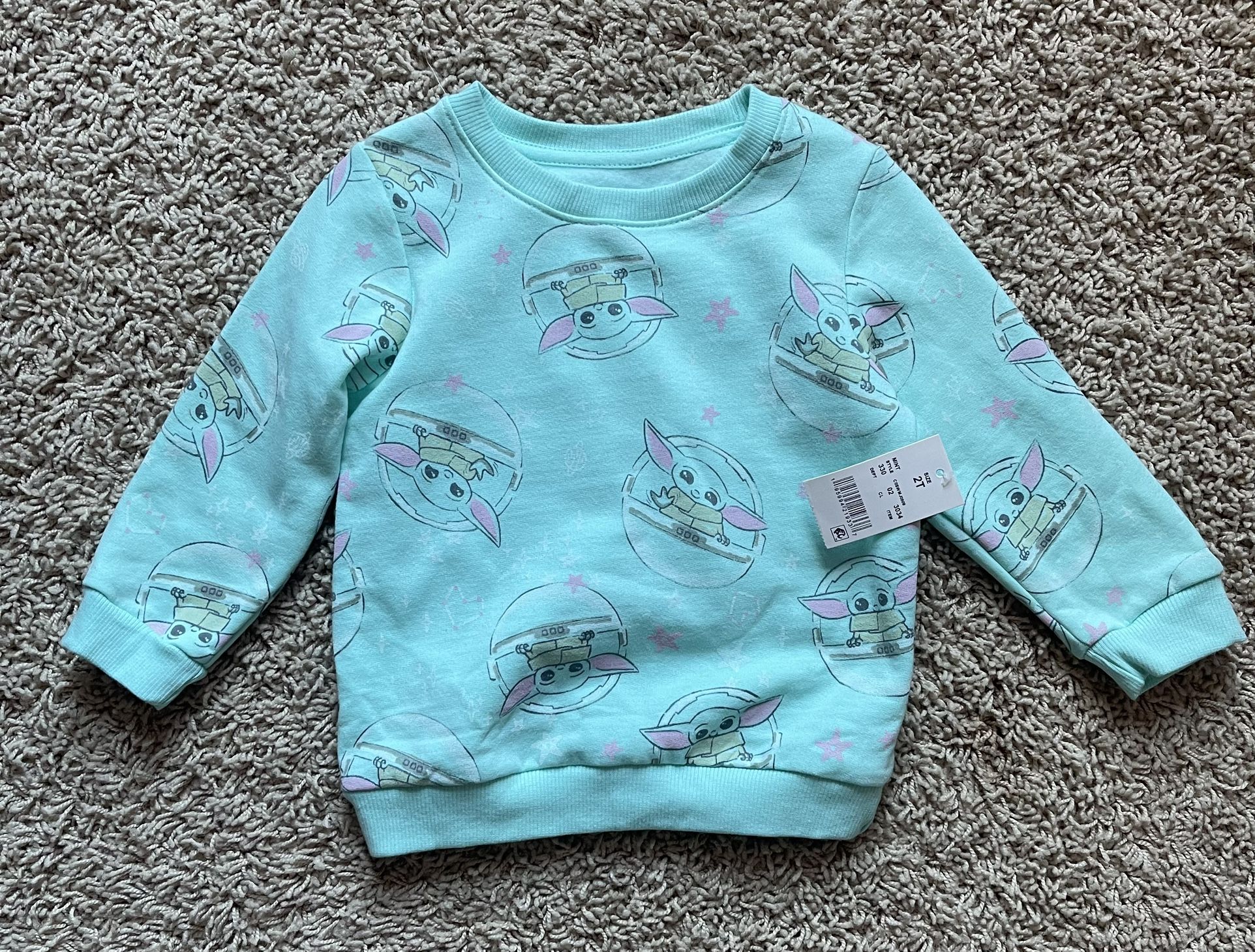 Star Wars Yoda sweatshirt size 2T Mint New With Tags