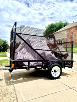 🚫READ: all DESCRIPTIONS 🚫5’ X 8’ TRAILER w/ RIDE-ON MOWER 💥WORKS GREAT!! (trailer Like BRAND NEW CONDITION:10/10)