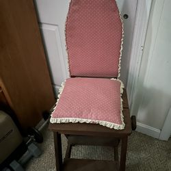 Antique Iron Chair Slash Table