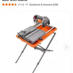 RIDGID 9-Amp 7 in. Blade Corded Wet Tile Saw with Stand