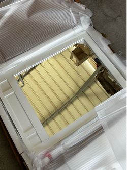 White Framed Wall Mirror