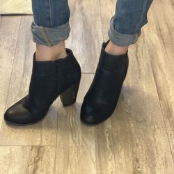 Booties, Black, Size 8