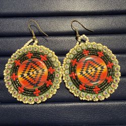 Beaded Native American Earrings Authentic