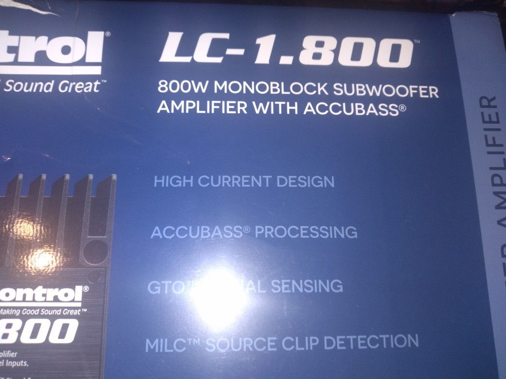 Brand New Audio Control LC- 1.800 Monoblock Amp