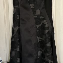 Women’s Midi Panel Black Dress