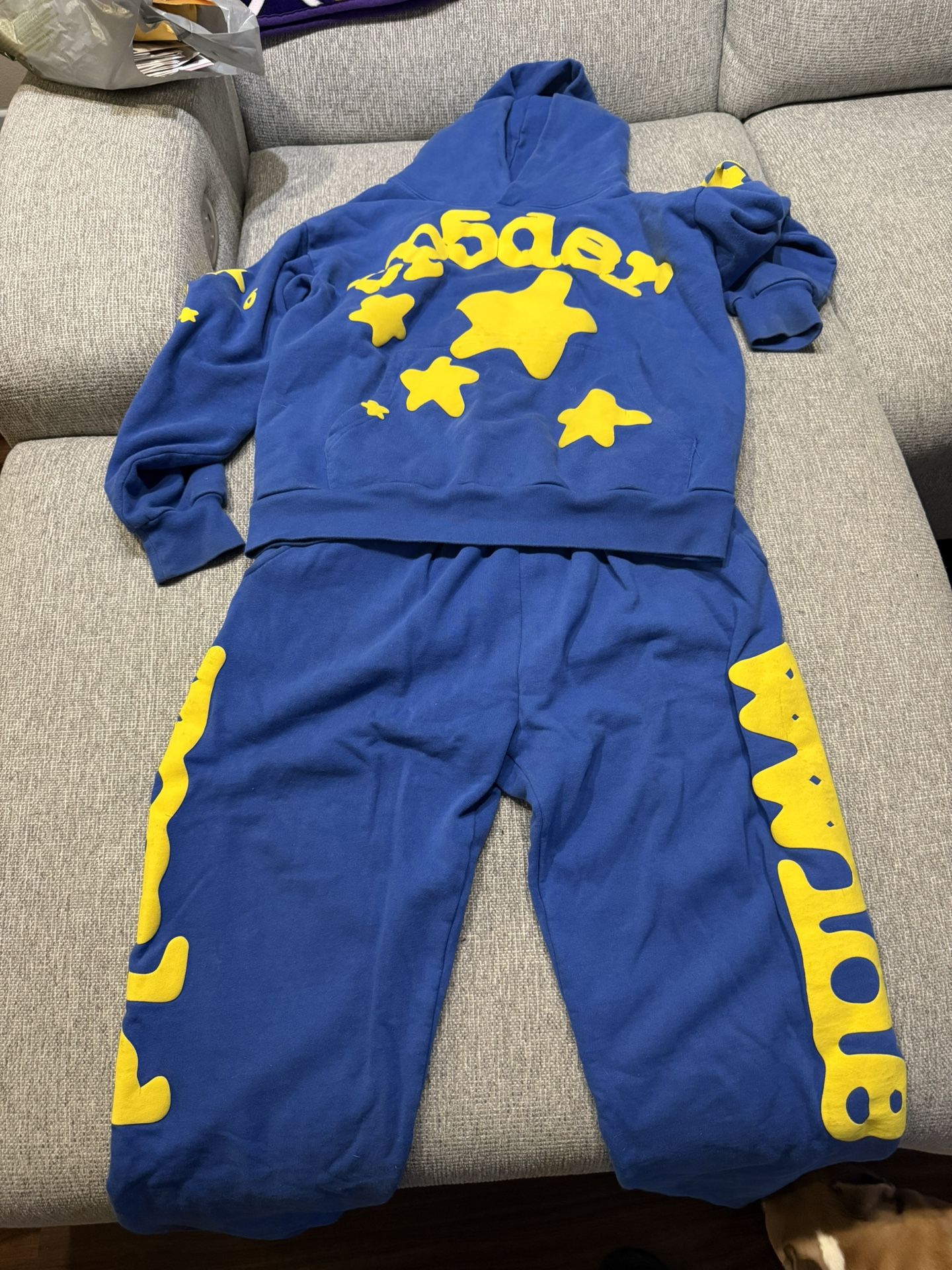 Sp5der Hoodie And Sweats Set