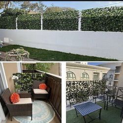 39x157 in Artificial Faux Ivy Palm Leaf Privacy Fence Panel Screen Hedge Decor 