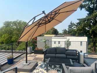 Sunbrella Shade umbrella and base