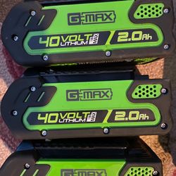 GREENWORKS 40 Volt 2.5 AH battery’ 3 Available 