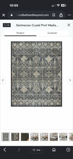 Gertmenian Crystal Print Washable Area Rug