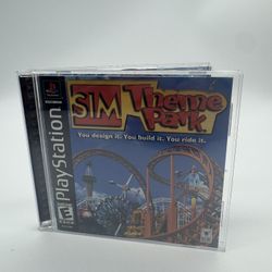 Sim Theme Park Black Label (Sony Playstation PS1) CIB Complete & Tested