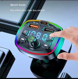 Car Bluetooth 5.0 FM Transmitter Wireless Adapter Mic Audio Receiver Auto MP3 Player 2.1A Dual USB Fast Charger Car Accessories