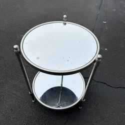 2 Tier Mirror Table shelf 