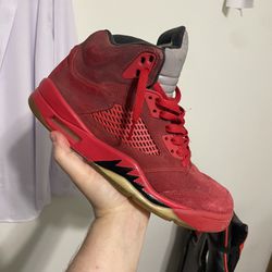Jordan 5 Red Suede Size 9.5