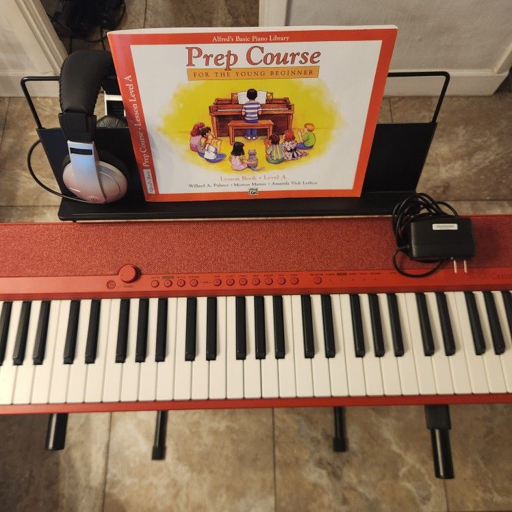 Casio Keyboard w/ Stand & Headphones